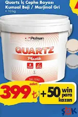 POLİSAN QUARTZ İÇ CEPHE BOYASI KUMSAL BEJİ/MARJİNAL GRİ 10 KG